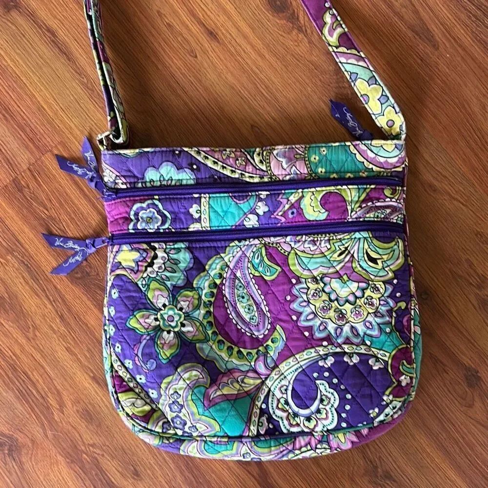 Vera Bradley Crossbody purple quilted bag purse